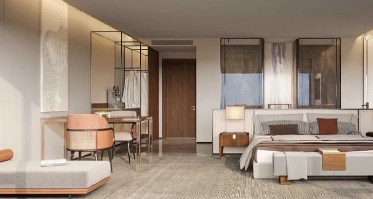 Hostel room interior view
