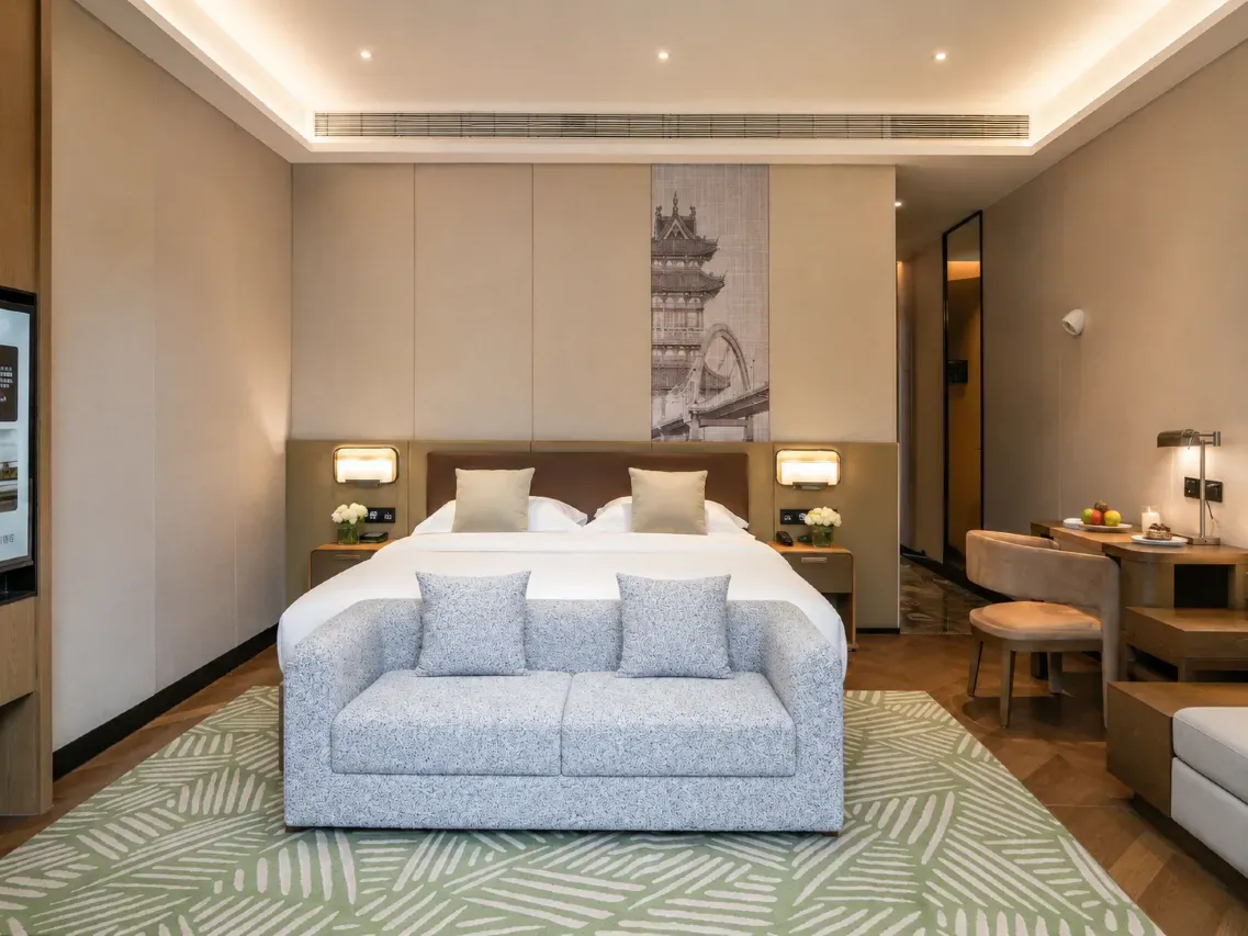 Hostel room interior view