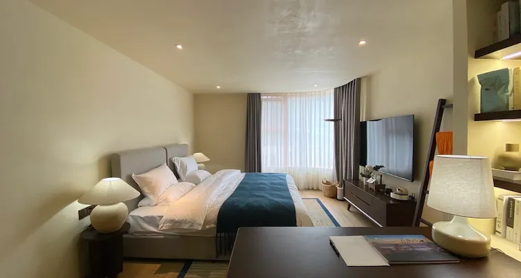 Hostel room interior view