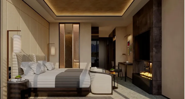 Hostel room interior view