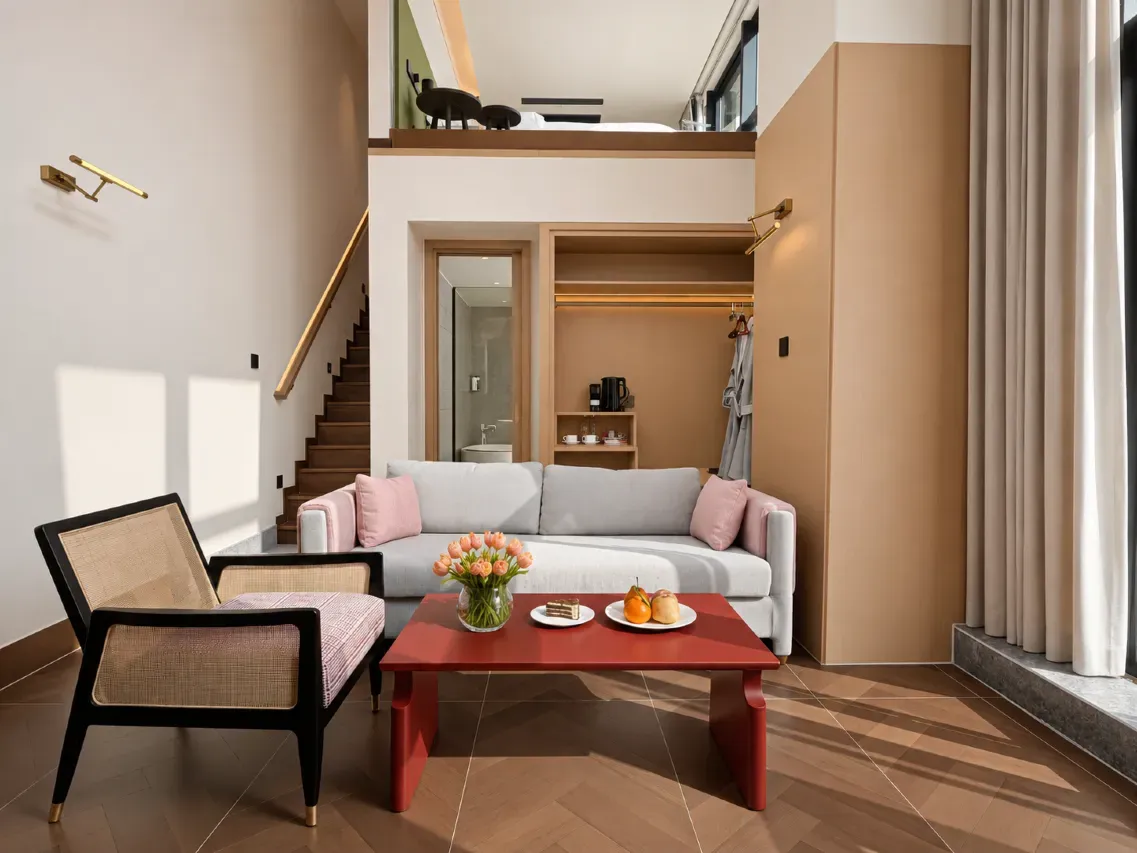 Hostel room interior view
