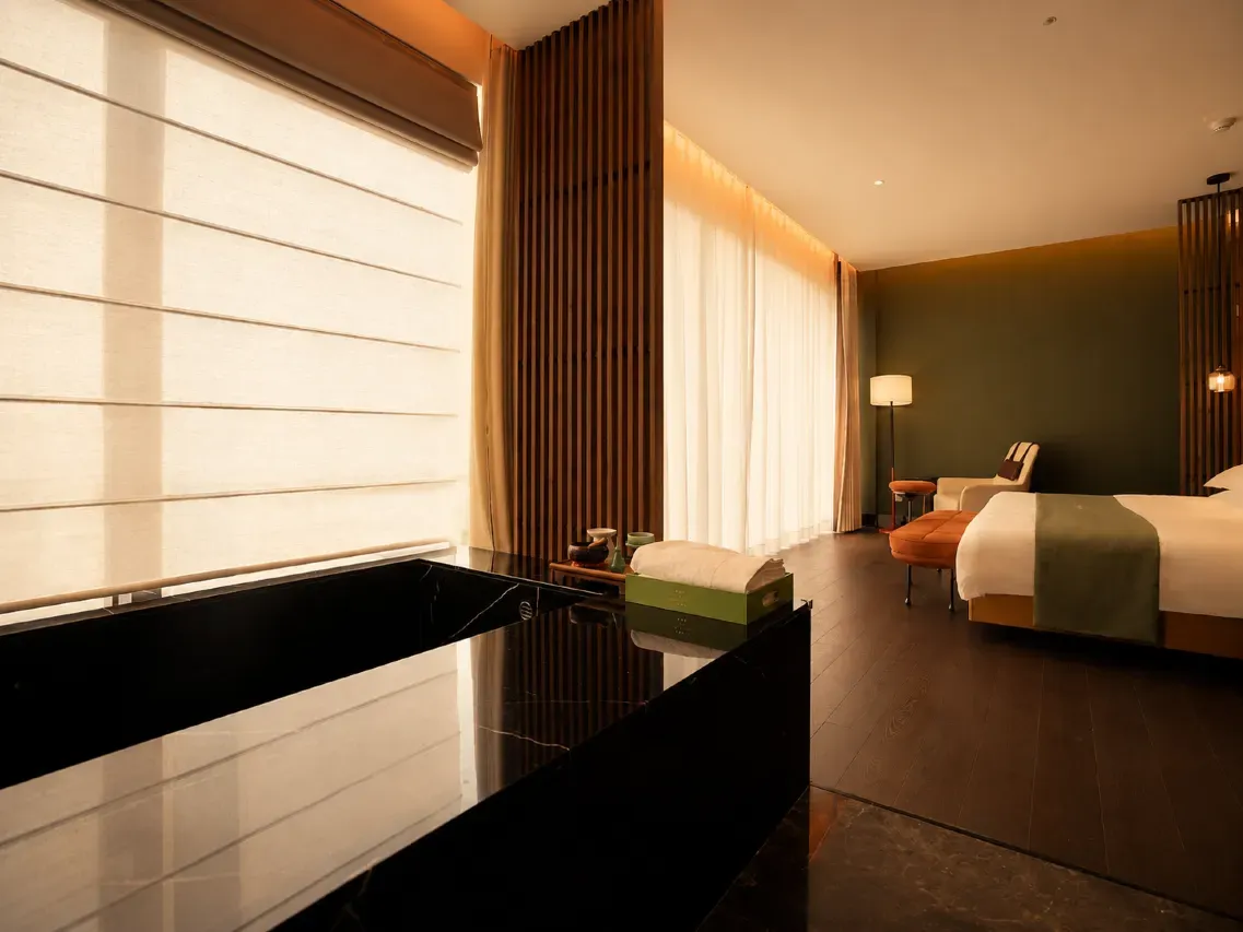Hostel room interior view