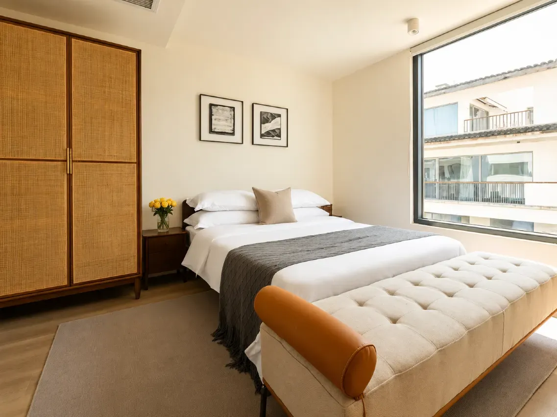 Hostel room interior view