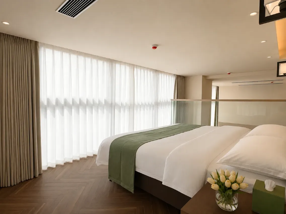 Hostel room interior view