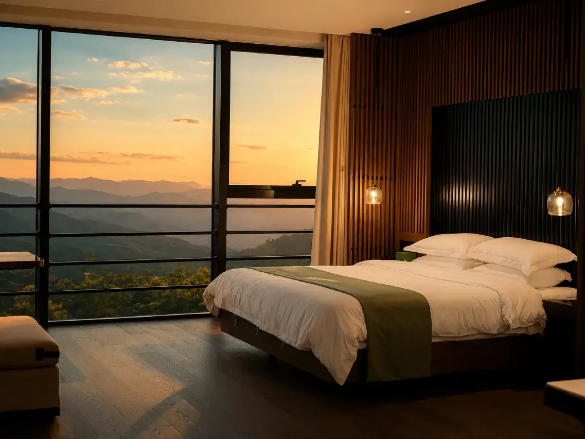 Hostel room interior view