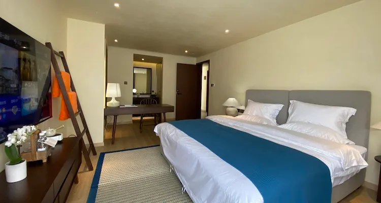 Hostel room interior view