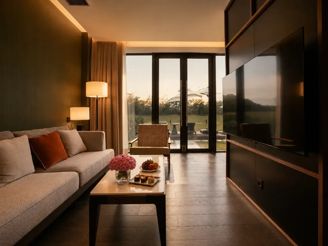 Hostel room interior view